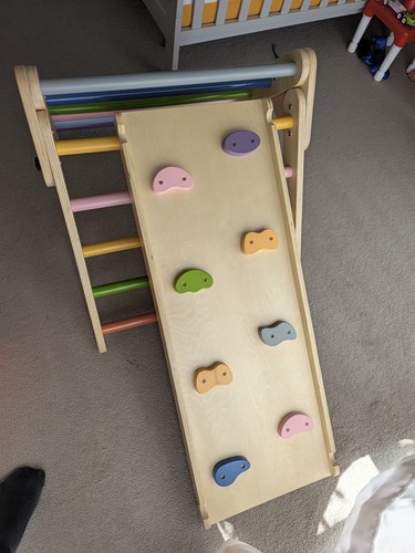 Climbing frame with - slide,