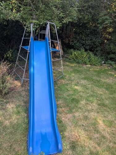 Climbing frame with slide - frame,